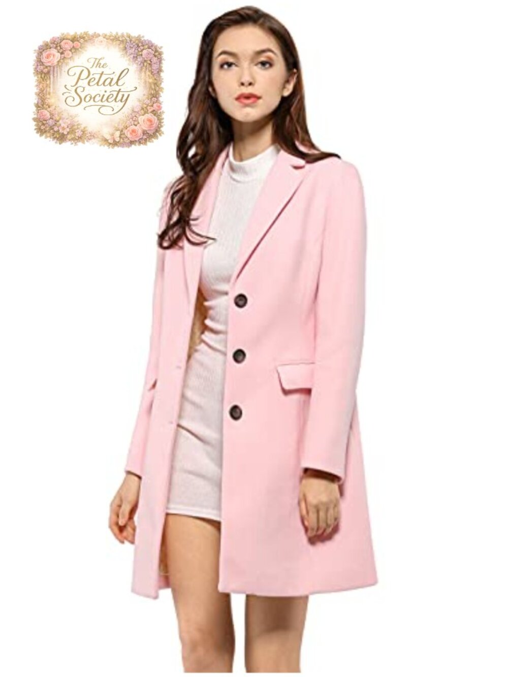 A-Line Peacoat Single Breasted Long Sleeve Winter Overcoat